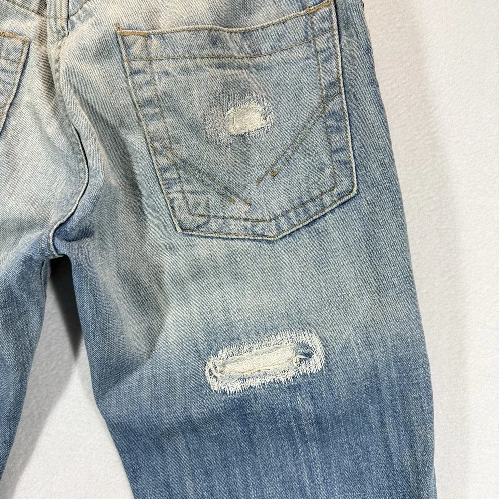 Diesel Jeans Mens 26x34 Straight Leg Elastic Waist Division Patch Vintage Rare‎